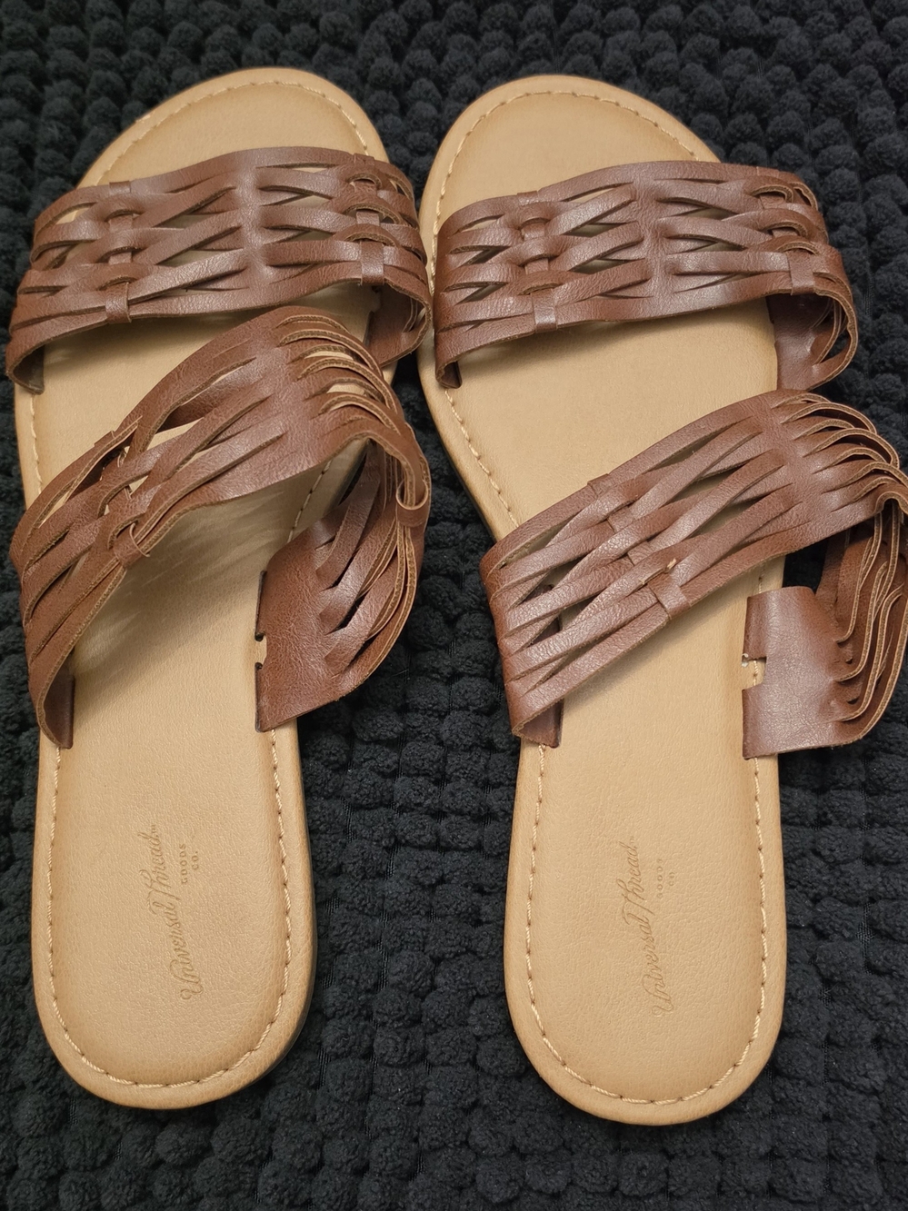 Target Exclusive Universal Thread Cognac Woven Slide Sandals